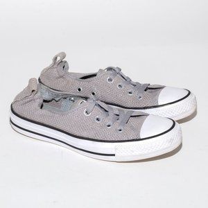 Converse All Star Women's Shoreline Gray Woven Canvas Casual Low Shoes Size 7